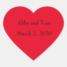 Autocolantes de Coração Vermelho Personalizados