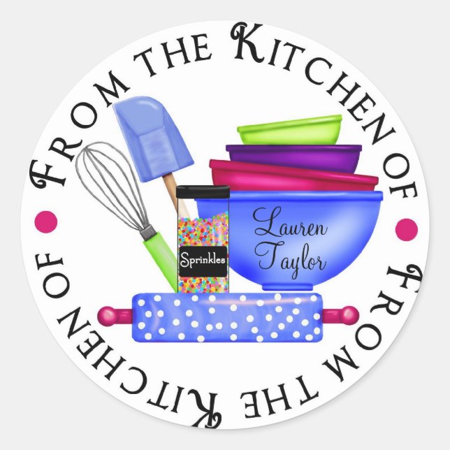 Autocolantes de Cozinhar personalizados (Frente)