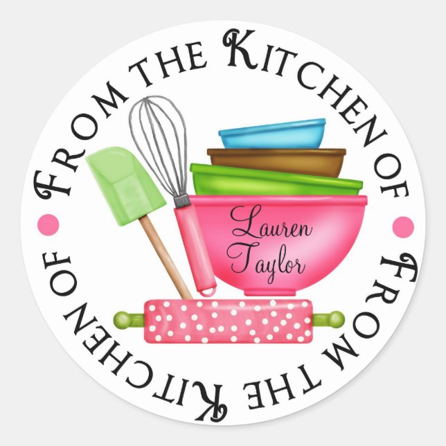 Autocolantes de Cozinhar personalizados (Frente)