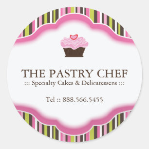 Autocolantes de Cupcake personalizáveis