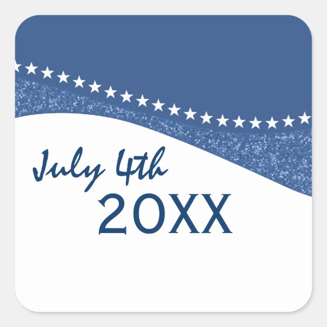 Autocolantes de curvas de estrelas azuis (Frente)