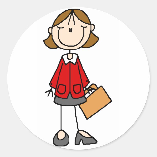 Autocolantes de Dama de Negócios (Frente)