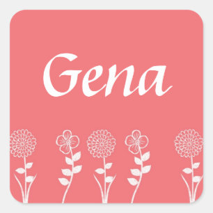 Autocolantes de Envelope Floral Personalizados