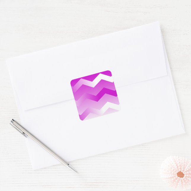Autocolantes de envelopes de cilindro roxo e branc (Envelope)