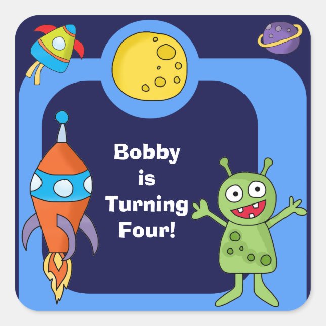 Autocolantes de Espaço Exterior Personalizados (Frente)