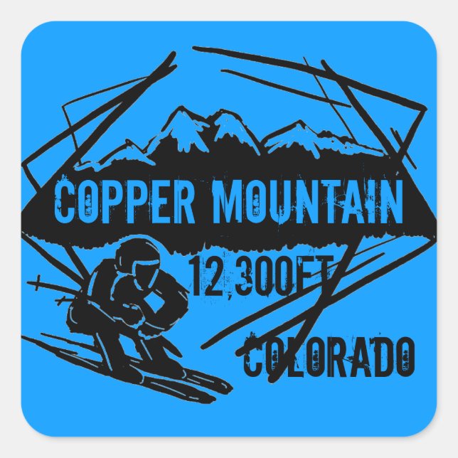 Autocolantes de esqui da Copper Mountain Colorado (Frente)