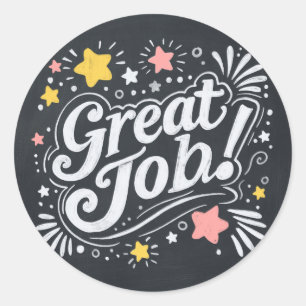 Autocolantes de Excelente de quadro com estrelas e