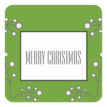 Autocolantes de férias de Berry Moderno Verde