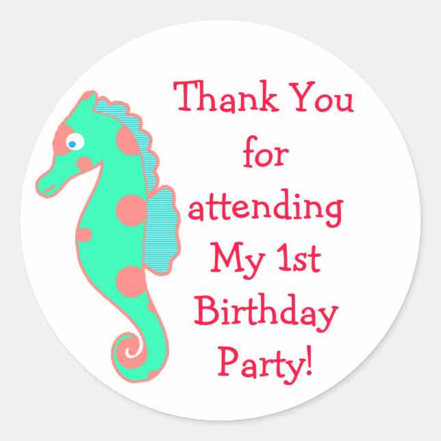 Autocolantes de Festa de aniversário de cavalo per (Frente)