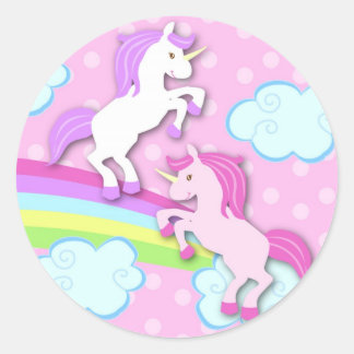 Autocolantes de Festa de aniversário Unicorn