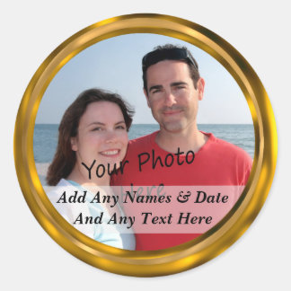 Autocolantes de Fotos e Texto Personalizados de Bo