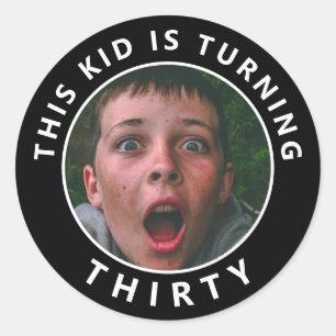 Autocolantes de fotos personalizados do aniversár