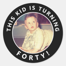 Autocolantes de fotos personalizados do aniversári