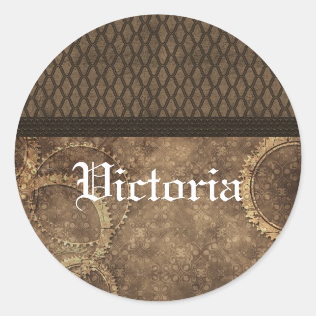 Autocolantes de metal, castanhos (Frente)