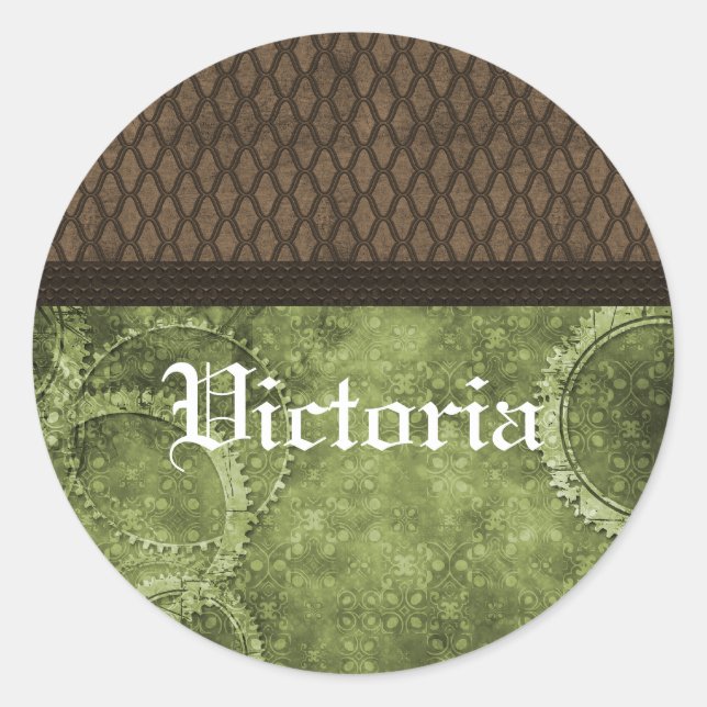 Autocolantes de metal, verde (Frente)