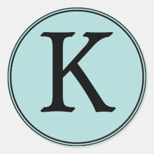 Autocolantes de monograma azul e preto