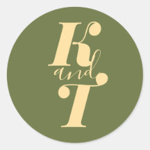 Autocolantes de Monograma de Casamento Boho