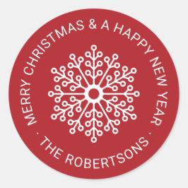 Autocolantes de Natal com Floco de Neve Moderno