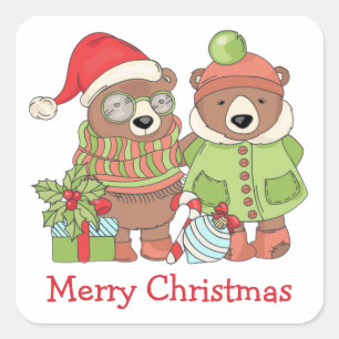 Autocolantes de Natal com Imagem Retro Bonita Pern