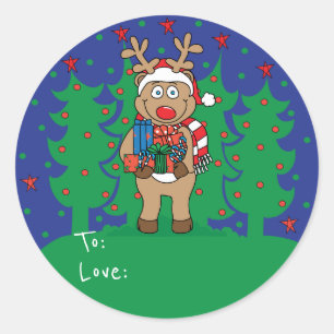 Autocolantes de Natal "Reindeer" Personalizam