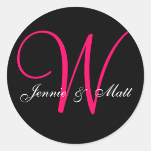 Autocolantes de Nomes de Noivos Monogramas Persona