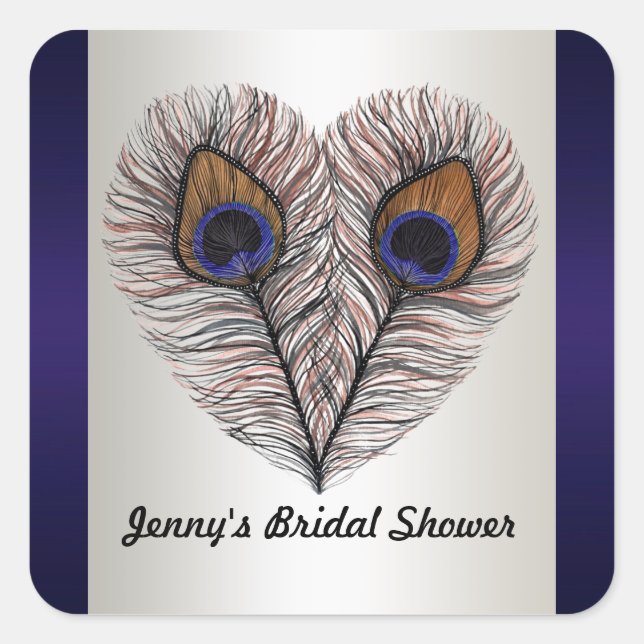 Autocolantes de Pavão Azul (Frente)