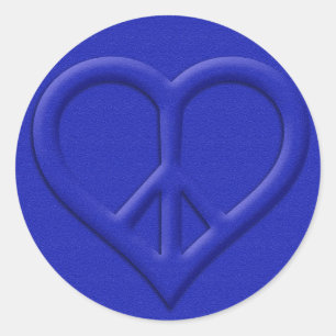 Autocolantes de paz e amor