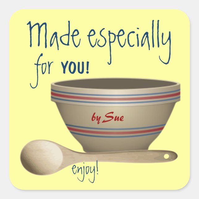 Autocolantes de presentes de cozinha personalizada (Frente)