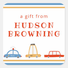 Autocolantes de presentes personalizados para carr