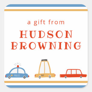 Autocolantes de presentes personalizados para carr