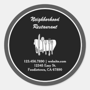 Autocolantes de restaurantes personalizados em pre