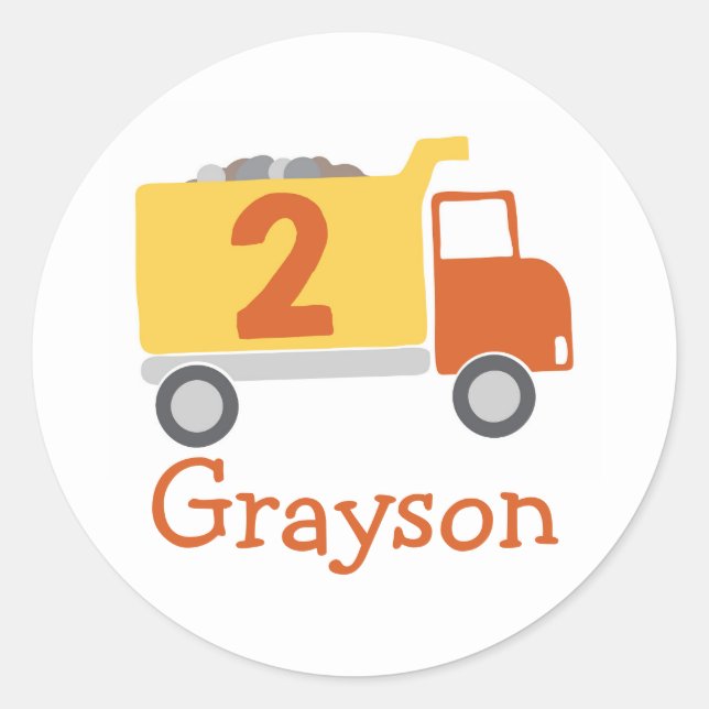 Autocolantes de segundo aniversário de Caminhão de (Frente)