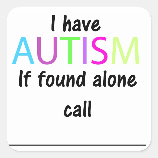 Autocolantes de segurança Autismo (Frente)