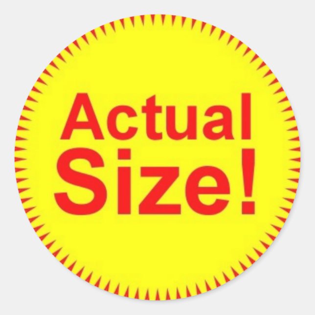 Autocolantes de tamanho real (Frente)