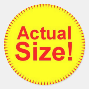 Autocolantes de tamanho real