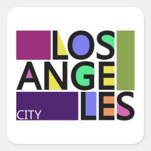 Autocolantes de Tipografia Moderna de Los Angeles