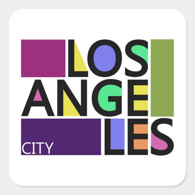 Autocolantes de Tipografia Moderna de Los Angeles (Frente)