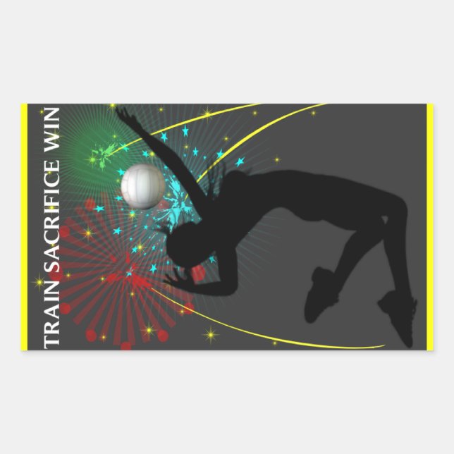 Autocolantes de vôlei inspiradores (Frente)