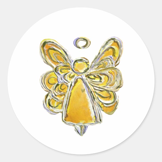 Autocolantes decalques do Anjo do Guardião Amarelo (Frente)