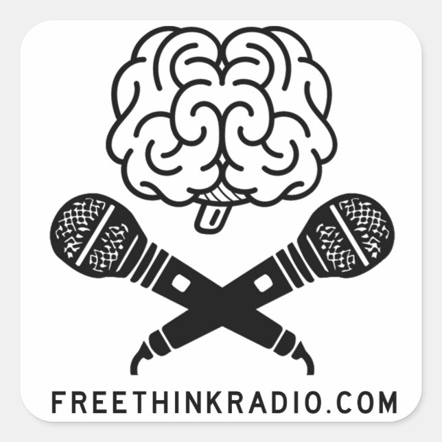 Autocolantes do Brainbones FreeThinkRadio (Frente)