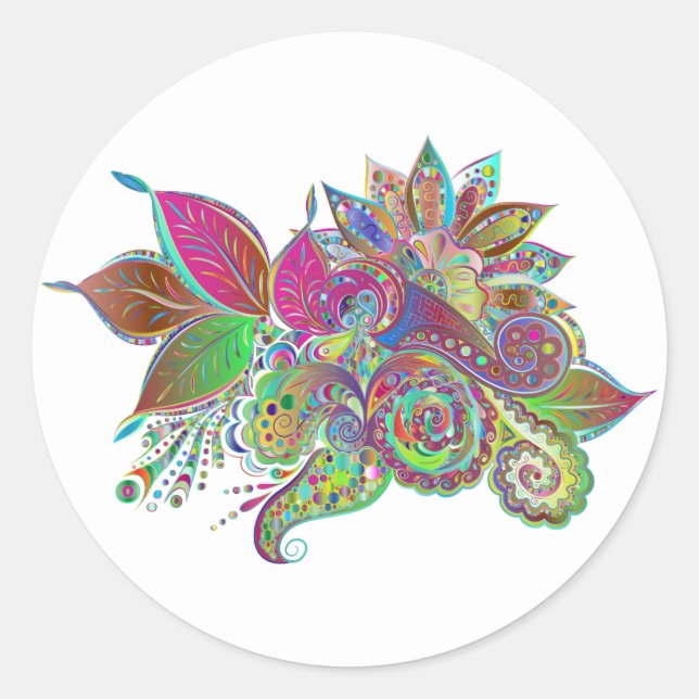 autocolantes do buquê arco-íris (Frente)