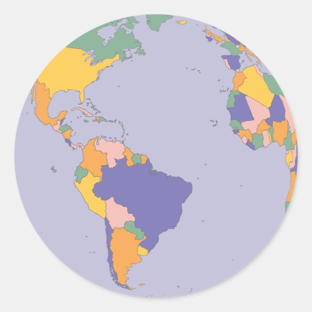 autocolantes do mapa global (Frente)
