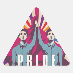 Autocolantes do triângulo de revolução do orgul