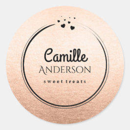 Autocolantes Dourados de Rosa Chic e Elegante