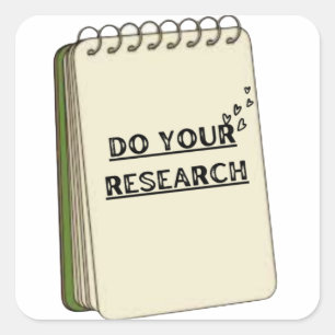 Autocolantes "Faça sua pesquisa"