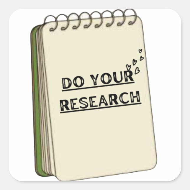 Autocolantes "Faça sua pesquisa" (Frente)