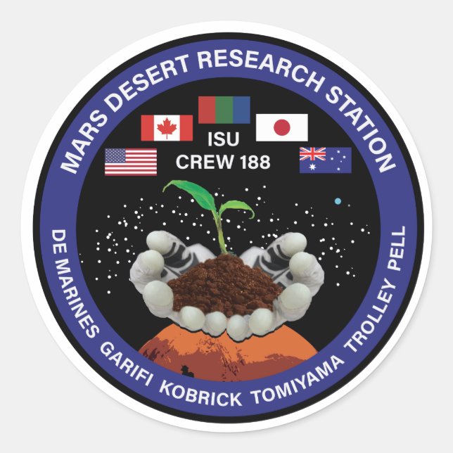 Autocolantes MDRS Crew 188 (conjunto de 6) (Frente)