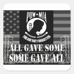 Autocolantes militares "POW-MIA"
