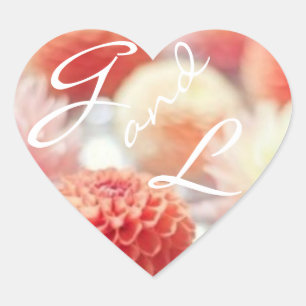 Autocolantes Monoagram Flores De Coral