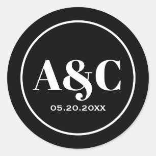 Autocolantes Monogramas minimalistas modernos